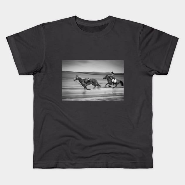 Horses Kids T-Shirt by arternative